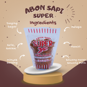 abon sapi super manis (250gr)