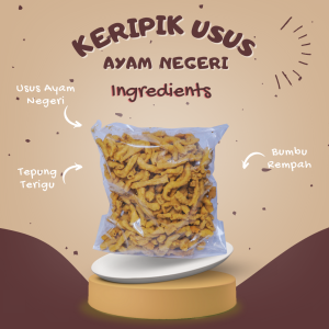 keripik usus ayam negeri (250gr)