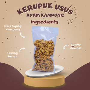 keripik usus ayam kampung (250gr)