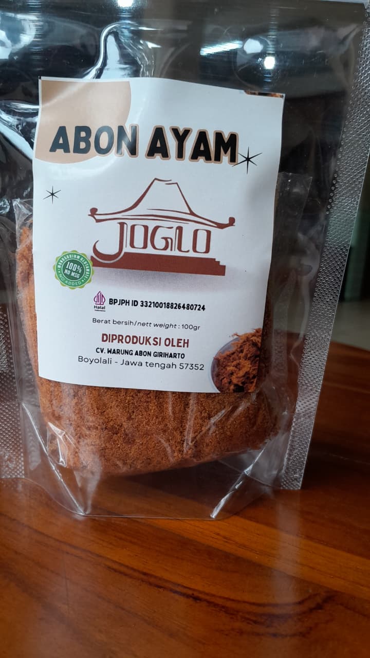 abon daging ayam joglo original non msg (100gr) abon daging ayam joglo original non msg (100gr)