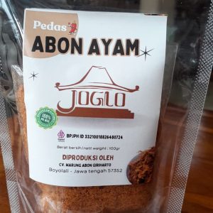 abon daging ayam joglo original non msg (100gr)