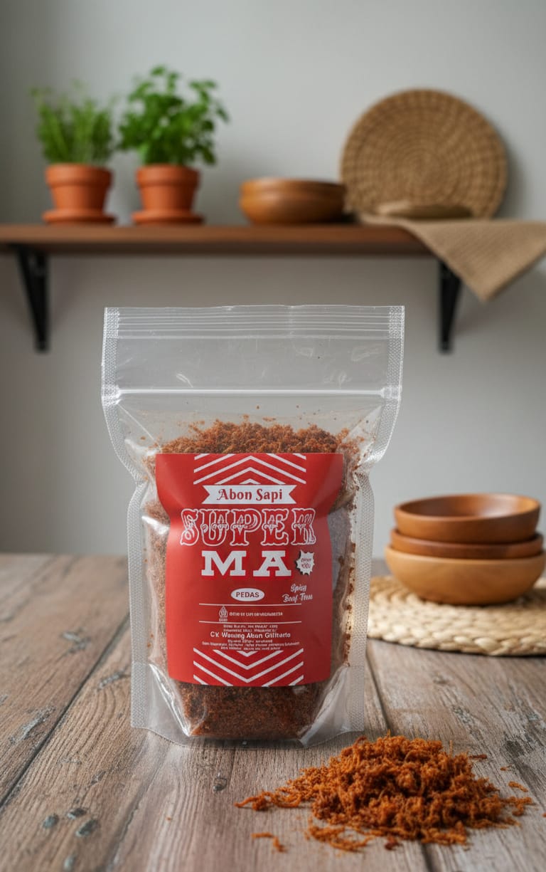 abon super ma pedas non msg (250gr) abon super ma pedas non msg (250gr)